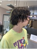 メンズマッシュウルフパーマ