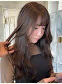 インナーカラーイヤリングカラーダブルカラーベージュカラー韓国
