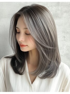 ピーチ バイ ニューヨークニューヨーク(a Peach by NYNY) 30代40代50代脱白髪染めグレイヘア白髪ぼかしハイライト