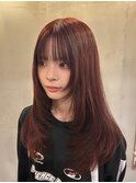 暖色カラー/ブラウンレッド/シャギーレイヤー/ENTER 天神店