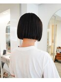 乾かすだけでキマる髪/黒髪ボブ