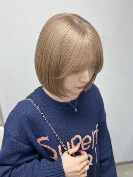 ラフィット 香椎(lafit) ボブhair × ミルクティーベージュcolor☆