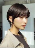 丸みショート/耳掛けショート/ショートボブ/ショートカット