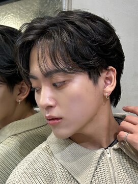 ロンドオム 池袋(Lond Homme) men's/メンズ/ダウンパーマ/黒染め/韓国/ブルーブラック/池袋