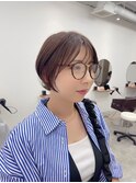 乾かして決まるショートボブ