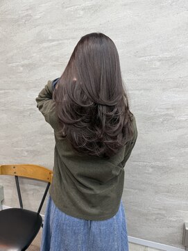 ソー(so.) ワンカールレイヤー×ラベンダーブラウン/レイヤーカット/横浜駅