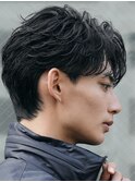 渋谷メンズパーマフェザーパーマシャドウパーマセンターパート