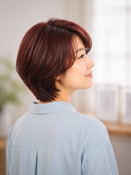 クロム(CHROM) 40代50代60代ショート白髪ぼかしハイライト髪質改善/入間