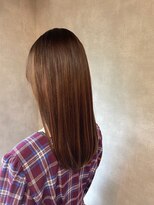 ピュアメンド 梅田(Pure Mend)&nbsp;ツヤサラ縮毛矯正×ブラウンベージュセミロング