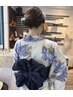 【夏の思い出に！】浴衣着付け＋ヘアセット→￥6600