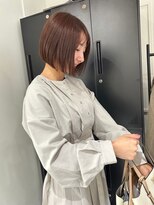 アトレ 福岡大名店(attrait)&nbsp;ツヤ感溢れるブラウンボブ×上質ケアで叶う柔らかな質感