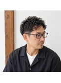 大人メンズ刈り上げナチュラルパーマ　20代 30代 40代 50代 60代