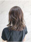 ラベンダーアッシュ×カジュアルセミロング【表参道青山原宿】