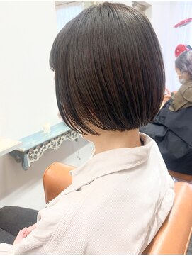 アン ヘア デザイン(un hair design) 【　un  】ボブ×ダークアッシュ×イルミナカラー