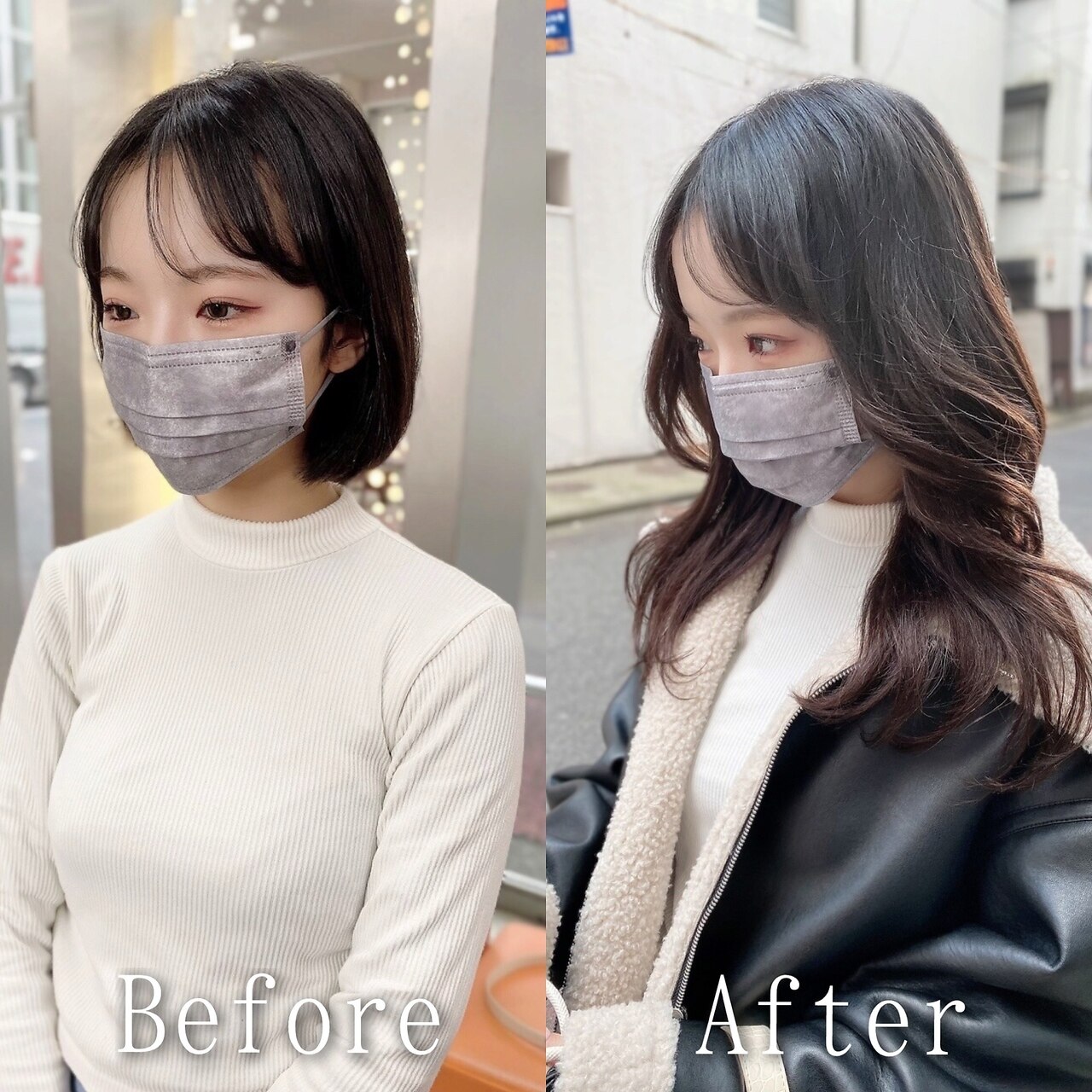 6/80シールエクステ　韓国風に！ 韓国風レイヤースタイル#シールエクステ#くびれヘア#美髪#新宿