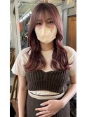 ピンクベージュ/韓国風カット