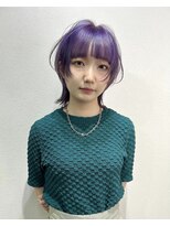 リラス 博多(rilas)&nbsp;パープルカラー　ブリーチ　ダブルカラー