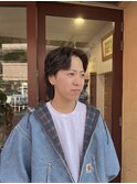 センターパートウルフ
