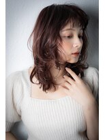 カバーヘアアンドスパ ブリス 浦和(COVER HAIR&SPA bliss)&nbsp;ミルクティーピンク大人巻きエアリーセミディx浦和20代30代40代