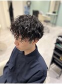 スパイラルパーマ×メンズ