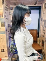 シック(Chic) ブルーグレージュアッシュブラックグレーベージュ 斜めバング