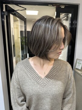 エトラ 渋谷店(etora) 小顔ヘア ネビージュグレージュハイライトカラー◎