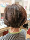 ミセス 大人かわいいグラデーションボブスタイル 白髪染め
