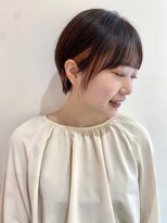 ニューヨークニューヨーク 阪急高槻店(NYNY)&nbsp;丸みショートボブインナーカラーピンクベージュ顔まわりカット