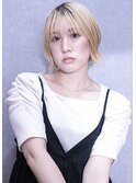 20・30・40代小顔愛されショートシースルーバング外ハネボブ