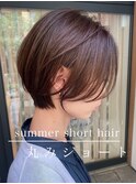 【夏髪】ショートボブ×サマーブラウン