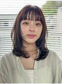 愛されレイヤーミディアム 似合わせカット顔周り顔まわり