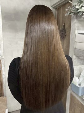 ハーシーバイアポロ 相模大野(HERSHE by apollo) x髪質改善/ホワイトグレージュ/レイヤーカット/チェリーブラウン