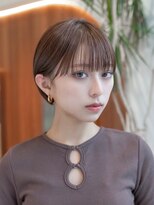 イオ 本厚木(io)&nbsp;20代30代前下がりショートボブ白髪ぼかしハイライト縮毛矯正