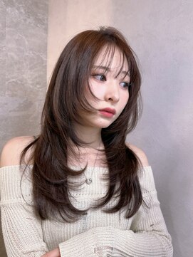 ロンド ルージュ 銀座店(Lond rouge) 暗めカラー/姫カットレイヤー/マロンベージュ/くすみベージュ