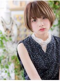 斜めバング小顔前下がりマッシュボブショートA3上尾20代30代