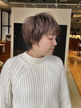 g r a i n canvas. 川崎/ショート/ボブ/髪質改善【グレイン】【5月1日～（予定）】 ムーブショート ミルクティベージュ 窪田