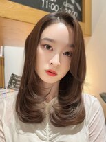 ポケット 渋谷(POCKET)&nbsp;レイヤーカットワンカールレイヤー韓国ヘア渋谷美容室
