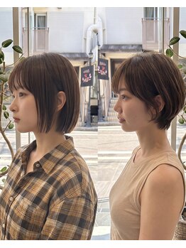 トレ(tre.)の写真/デザイン性の高い小顔魅せカットで理想の形へ。細部までこだわり、艶感溢れる大人ショートに