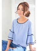 簡単サイドねじりアレンジ