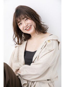 アンジュール(UNJOUR.) 【UNJOUR】ゆるふわボブ×サファイアベージュ　20代30代40代