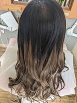 美容室ポケット&nbsp;エクステプルエクステバレーヤージュハイライトダブルカラー