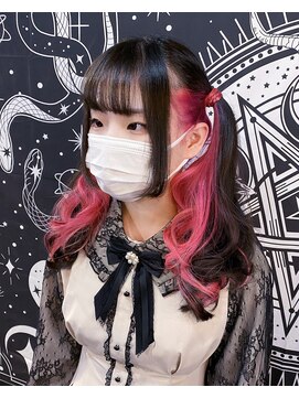 インナーピンク×地雷ヘア