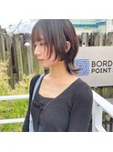ウルフカット/フェイスレイヤー/ショートウルフ/グレージュ