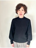 平巻きパーマをONした、スタイリング楽々なマッシュショート！