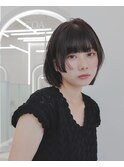 ボブヘア/レイヤーカット/ウエットヘア/オリーブベージュ/表参道