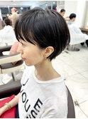 黒髪でも大人かわいいショートボブ