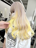 エゴル ナゴヤサカエ(ENGOL NAGOYA SAKAE)&nbsp;坂野貴哉/ホワイトベージュ/インナーカラー/ハイトーンカラー