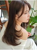 “NARUOKA”レイヤーカット/薄め前髪/透明感カラー/20代30代