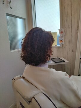 リトルスマイリー 鵠沼海岸店(Little Smiley) デジタルパーマで艶髪ミディアムパーマ/藤沢/鵠沼海岸/40代/50代
