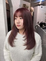 レイ(Lay.)&nbsp;【スタイリストArisa】顔周りカット　暖色カラー